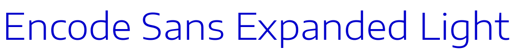 Encode Sans Expanded Light フォント